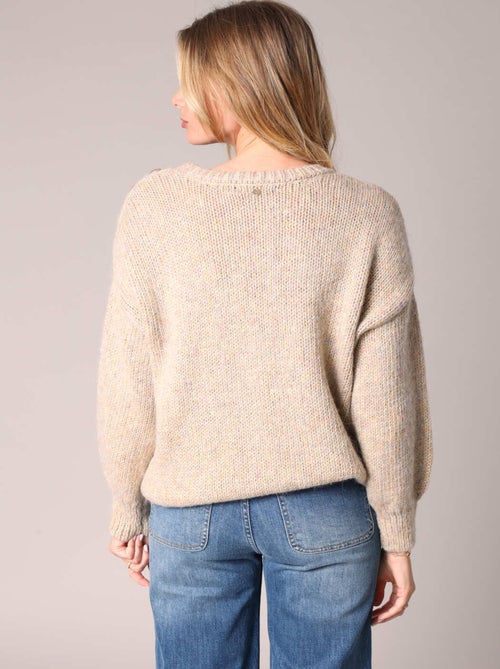 Pull en tricot avec boutons décoratifs 'Deeluxe' - Kiabi