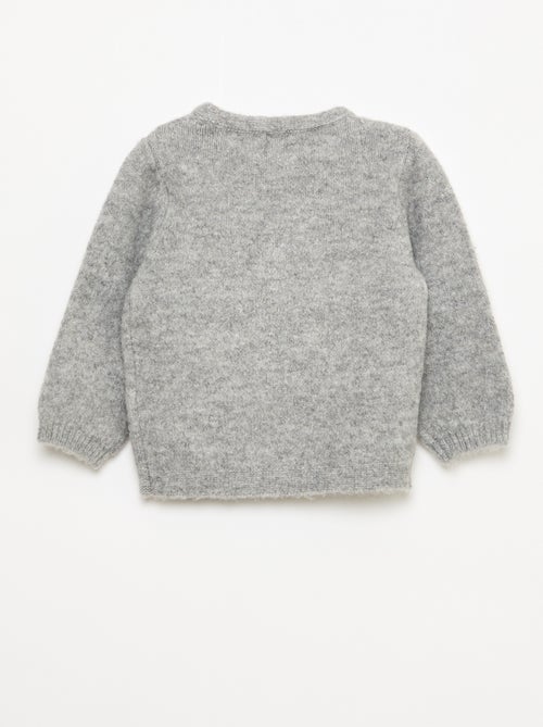 Pull en tricot avec broderie - Kiabi