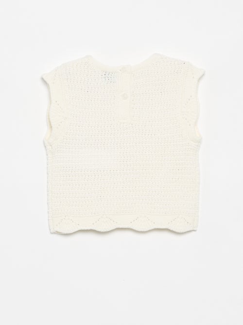 Pull en tricot avec broderies 'cœurs' - Kiabi