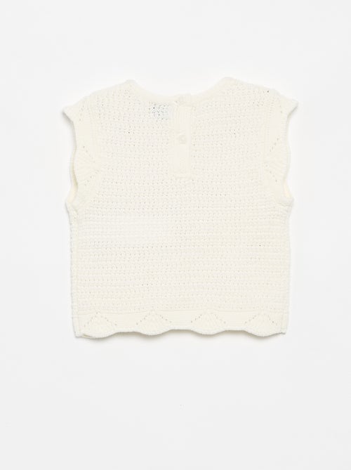 Pull en tricot avec broderies 'cœurs' - Kiabi Pull en tricot avec broderies 'cœurs' - Kiabi