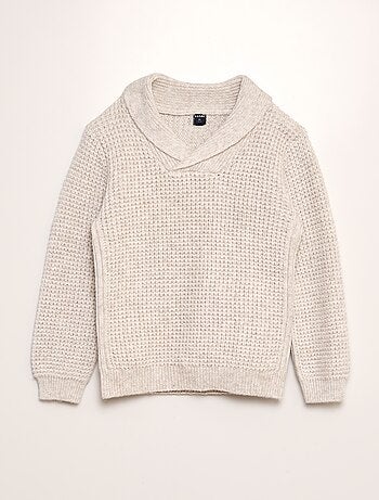 Pull en tricot avec col châle