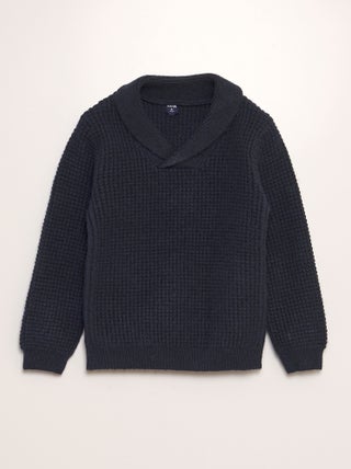 Pull en tricot avec col châle