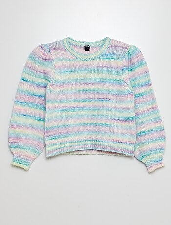 Pull en tricot avec manches forme ballon