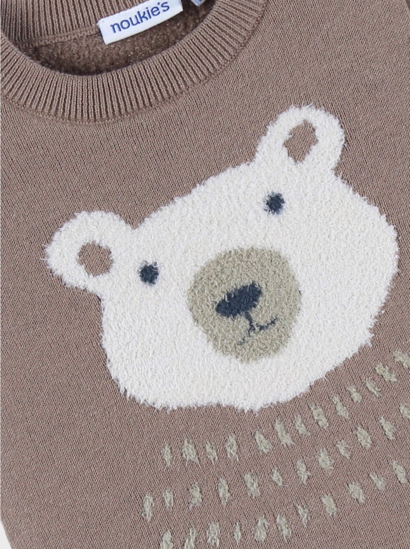 Pull en tricot avec motif ours Noukie's Marron - Kiabi