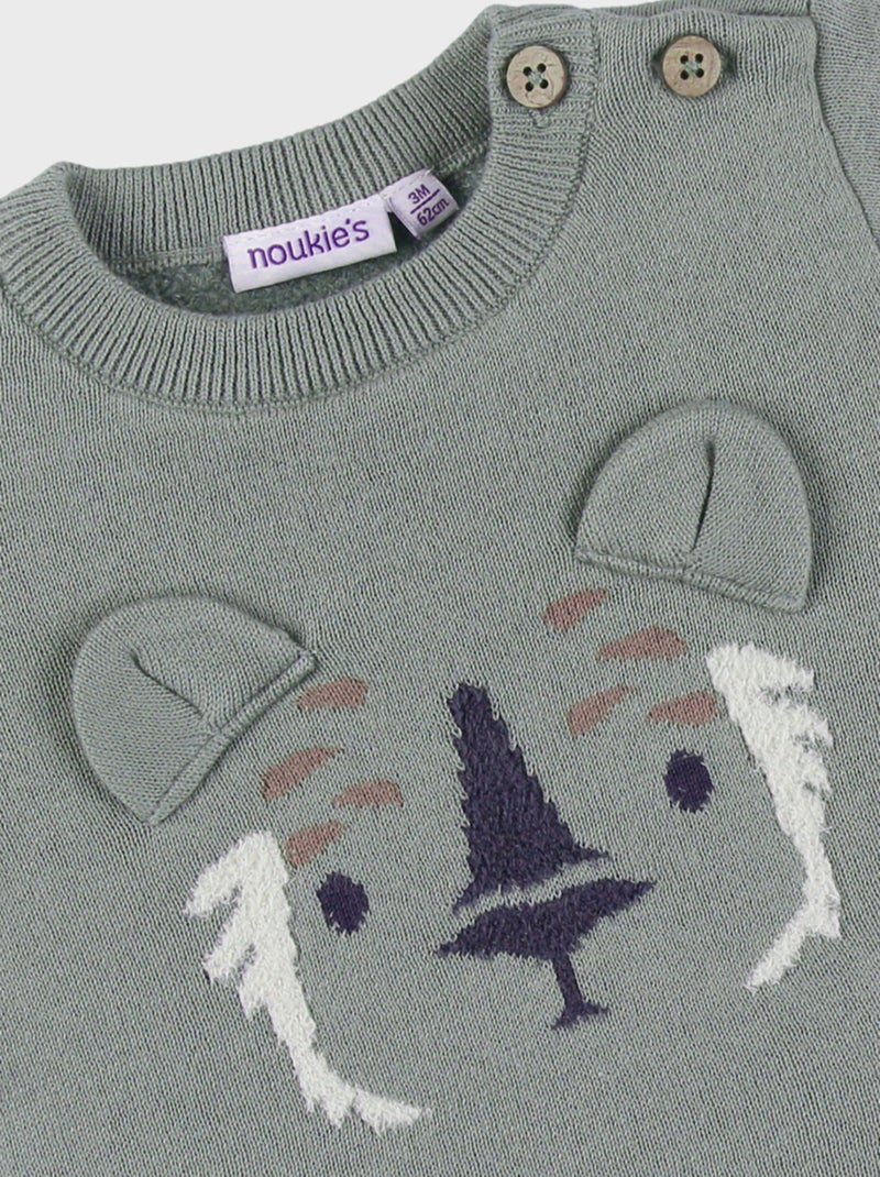 Pull en tricot avec motif tigre Noukie's Vert - Kiabi