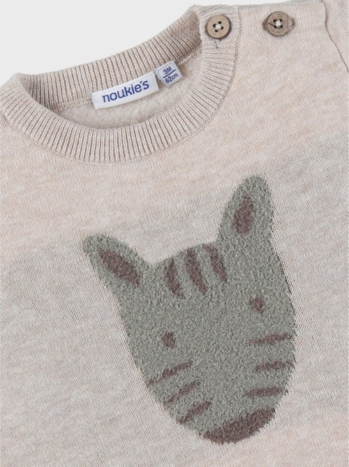 Pull en tricot avec motif zèbre Noukie's - Kiabi