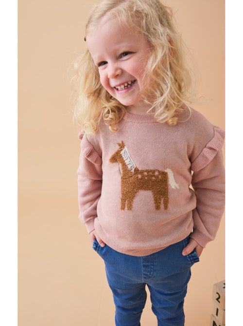 Pull en tricot, cheval Noukie's - Kiabi