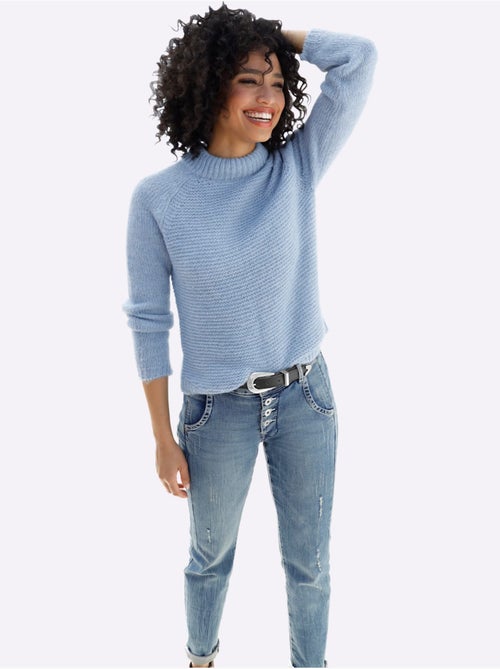 Pull En Tricot Col Corolle - Taille Standard - Helline - Kiabi Pull En Tricot Col Corolle - Taille Standard - Helline - Kiabi