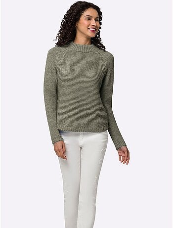 Pull En Tricot Col Corolle - Taille Standard - Helline