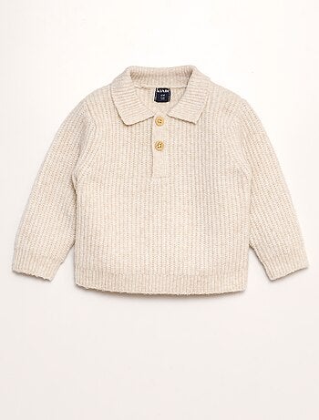 Pull en tricot col polo