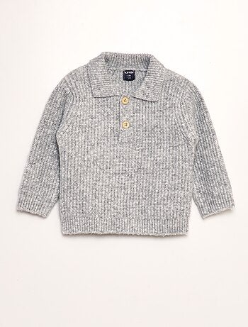 Pull en tricot col polo