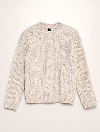 Pull en tricot col rond