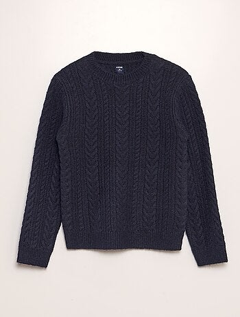 Pull en tricot col rond