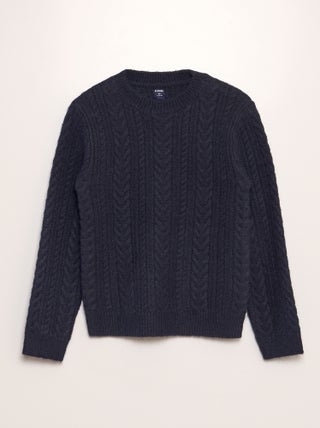 Pull en tricot col rond