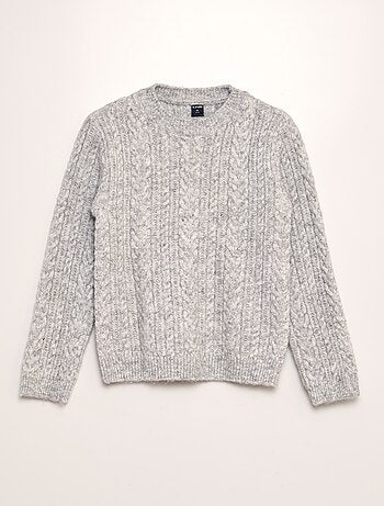 Pull en tricot col rond