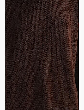 Pull en tricot côtelé à manches longues mixray