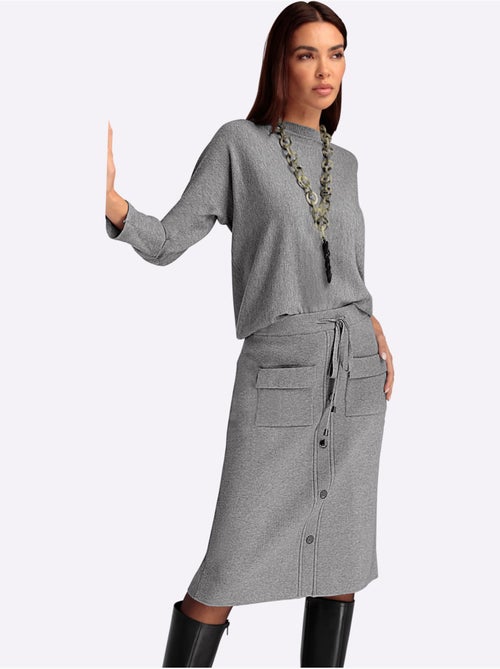 Pull En Tricot Coupe Décontractée - Taille Standard - Helline - Kiabi Pull En Tricot Coupe Décontractée - Taille Standard - Helline - Kiabi