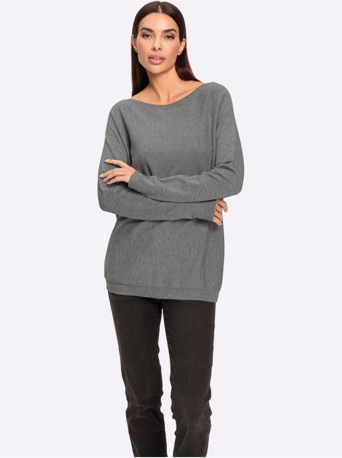 Pull En Tricot Coupe Décontractée - Taille Standard - Helline - Kiabi Pull En Tricot Coupe Décontractée - Taille Standard - Helline - Kiabi