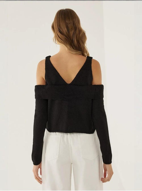 Pull en tricot découpé - Kiabi