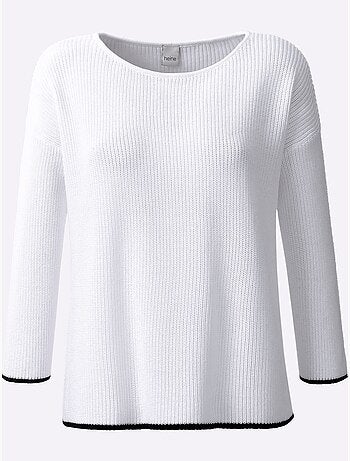 Pull En Tricot Encolure En U Discrète - Taille Standard - Helline