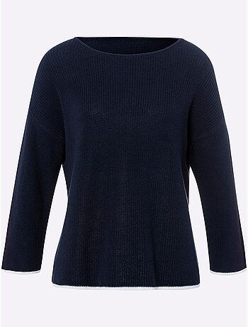 Pull En Tricot Encolure En U Discrète - Taille Standard - Helline
