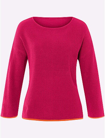 Pull En Tricot Encolure En U Discrète - Taille Standard - Helline