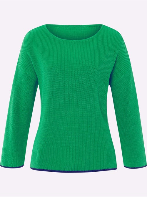 Pull En Tricot Encolure En U Discrète - Taille Standard - helline - Kiabi