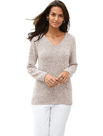 Pull En Tricot Encolure En V Affinante - Taille Standard - Witt
