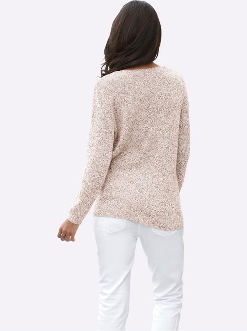 Pull En Tricot Encolure En V Affinante - Taille Standard - Witt - Kiabi