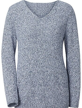 Pull En Tricot Encolure En V Affinante - Taille Standard - Witt
