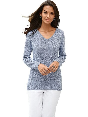 Pull En Tricot Encolure En V Affinante - Taille Standard - Witt
