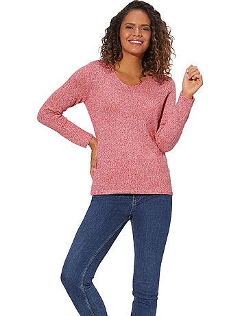 Pull En Tricot Encolure En V Affinante - Taille Standard - Witt