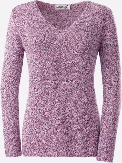 Pull En Tricot Encolure En V Affinante - Taille Standard - Witt - Kiabi