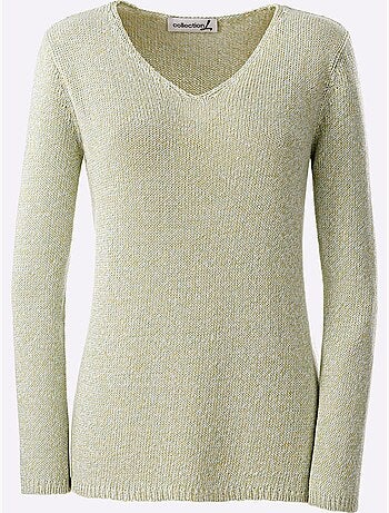 Pull En Tricot Encolure En V Affinante - Taille Standard - Witt
