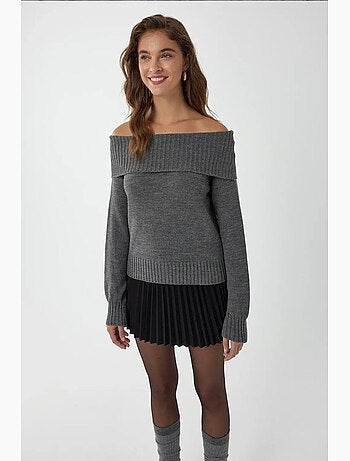 Pull en tricot épaules dénudées hiccup