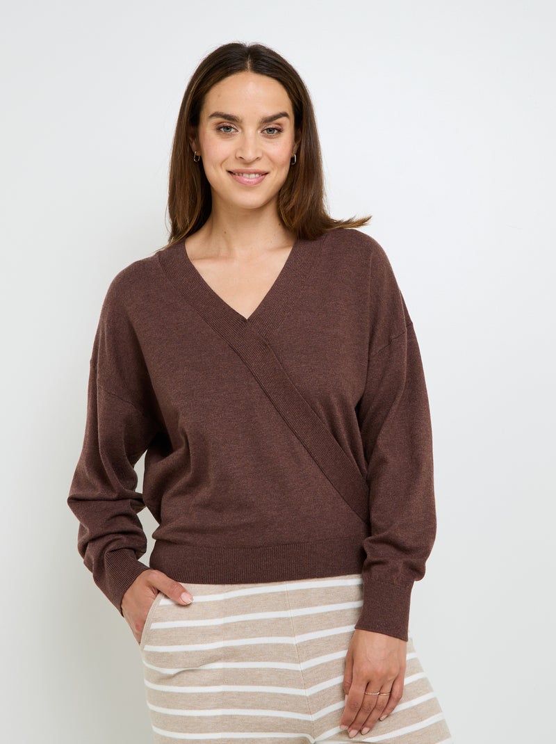 Pull en tricot Feerie - RougeGorge Lingerie Marron - Kiabi