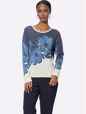 Pull En Tricot Fin 30% Laine - Taille Standard - Helline