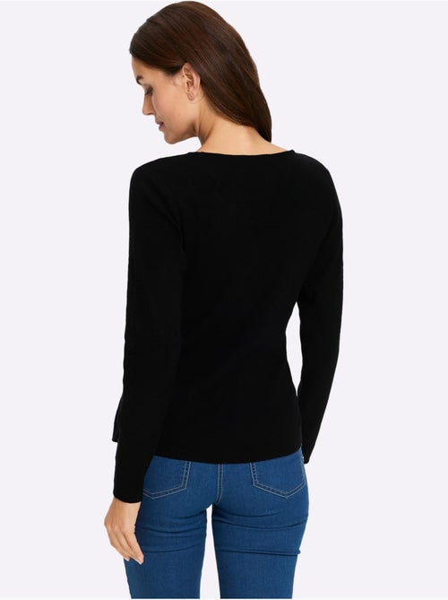 Pull En Tricot Fin Boucle Décorative - Taille Standard - Helline - Kiabi