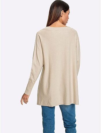 Pull En Tricot Fin Coupe Ample - Taille Standard - Helline