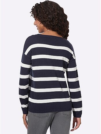 Pull en tricot fin encolure en u discrète - taille standard - witt