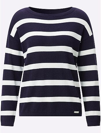 Pull en tricot fin encolure en u discrète - taille standard - witt