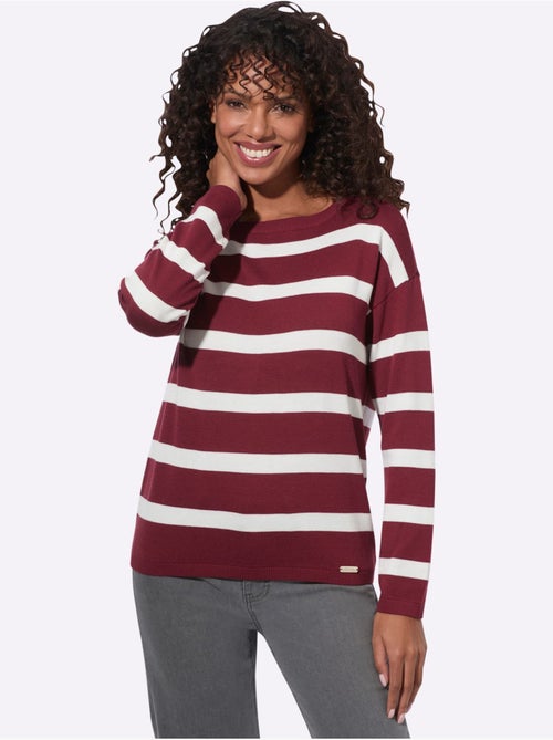 Pull En Tricot Fin Encolure En U Discrète - Taille Standard - Witt - Kiabi Pull En Tricot Fin Encolure En U Discrète - Taille Standard - Witt - Kiabi