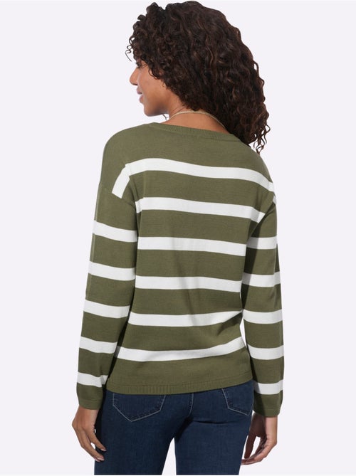 Pull En Tricot Fin Encolure En U Discrète - Taille Standard - Witt - Kiabi Pull En Tricot Fin Encolure En U Discrète - Taille Standard - Witt - Kiabi