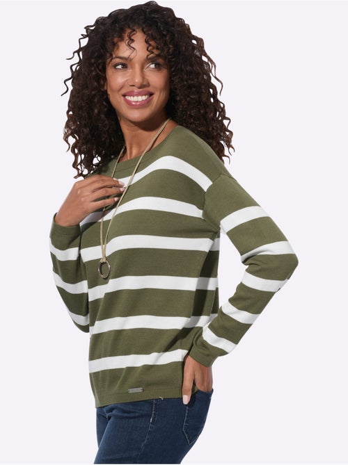 Pull En Tricot Fin Encolure En U Discrète - Taille Standard - Witt - Kiabi Pull En Tricot Fin Encolure En U Discrète - Taille Standard - Witt - Kiabi