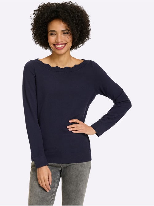 Pull En Tricot Fin Encolure En U Féminine - Taille Standard - Helline - Kiabi Pull En Tricot Fin Encolure En U Féminine - Taille Standard - Helline - Kiabi
