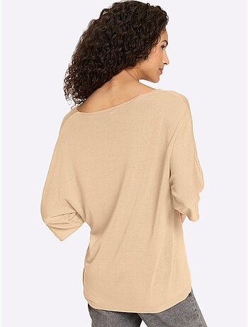 Pull En Tricot Fin Encolure En V Affinante - Taille Standard - Helline