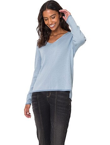 Pull En Tricot Fin Jolis Coloris Contrastés - Taille Standard - helline