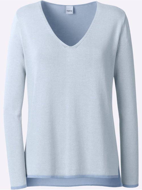 Pull En Tricot Fin Jolis Coloris Contrastés - Taille Standard - helline - Kiabi