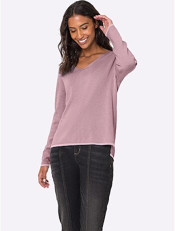 Pull En Tricot Fin Jolis Coloris Contrastés - Taille Standard - Helline