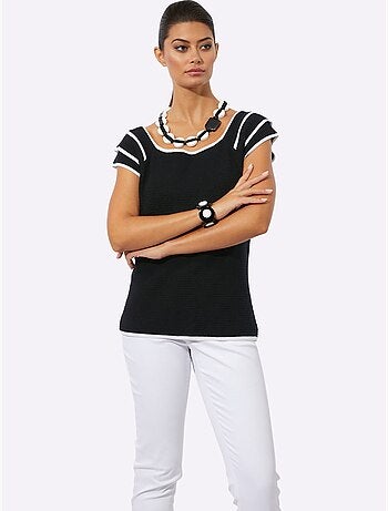 Pull En Tricot Fin Mélange De Viscose Doux - Taille Standard - Helline